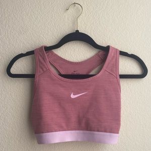 Nike Dri-Fit Pink Sports Bra with Front Pocket in Size Small